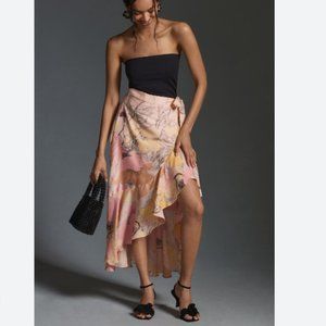 Brand New Maeve Ruffled Wrap Maxi Skirt